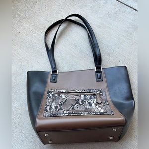 Vera Bradley Black and Brown Shoulder Bag